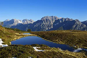 Mountain lake at the Hochstein, Defregger group, Carnic Dolomites, Upper Lienz, Pusteria Mountain lake at the Hochstein, Defregger group, Carnic Dolomites, Upper Lienz, Pusteria