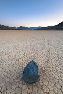 Moving boulders at Racetrack playa, Death Valley National park, California, USA Moving boulders at Racetrack playa, Death Valley National park, California, USA