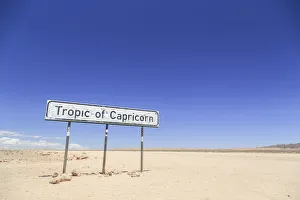 Namibia, Namib Desert, Tropic of Capricon mark Namibia, Namib Desert, Tropic of Capricon mark