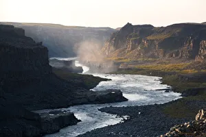 National park Jokulsargljufur and deep canyon with a river, near by Dettifoss waterwall National park Jokulsargljufur and deep canyon with a river, near by Dettifoss waterwall