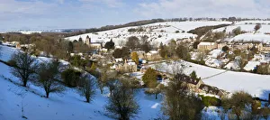 Naunton village in the snow, nr Stow On The Wold, Gloucestershire, UK Naunton village in the snow, nr Stow On The Wold, Gloucestershire, UK