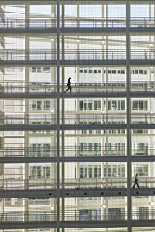 Netherlands, The Hague, Stadhuis, town hall, designed by US architect Richard Meier Netherlands, The Hague, Stadhuis, town hall, designed by US architect Richard Meier