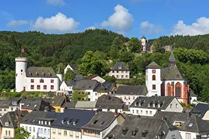 Neuerburg with castle, Eifel, Rhineland-Palatinate, Germany Neuerburg with castle, Eifel, Rhineland-Palatinate, Germany