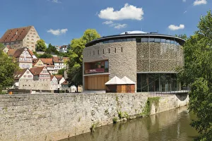 New Globe Theater, Kochertal valley, Schwabisch Hall, Hohenlohe, Baden-Wurttemberg New Globe Theater, Kochertal valley, Schwabisch Hall, Hohenlohe, Baden-Wurttemberg