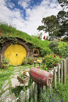 North Island Prints: Hobbiton Movie Set Print, Matamata, New Zealand