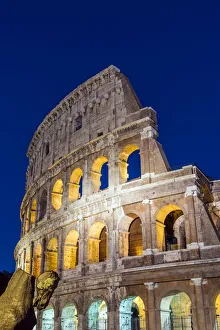 Night view of the Colosseum or Coliseum, Rome, Lazio, Italy Night view of the Colosseum or Coliseum, Rome, Lazio, Italy