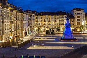 Night view of Plaza de la Virgen Blanca, Vitoria-Gasteiz, Alava, Basque Country, Spain Night view of Plaza de la Virgen Blanca, Vitoria-Gasteiz, Alava, Basque Country, Spain