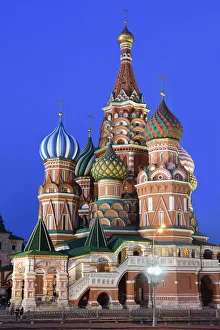 Night view of Saint Basils Cathedral,(Cathedral of Vasily the Blessed), Red Night view of Saint Basils Cathedral,(Cathedral of Vasily the Blessed), Red