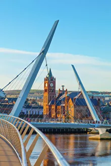 Northern Ireland, County Derry, Peace bridge Northern Ireland, County Derry, Peace bridge