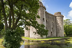 Nunney Castle and moat, Somerset, England. Summer Nunney Castle and moat, Somerset, England. Summer