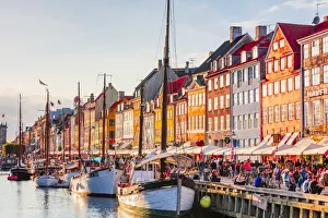 Nyhavn canal in Copenhagen at sunset, Denmark Nyhavn canal in Copenhagen at sunset, Denmark
