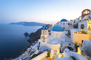 Oia, Santorini, Cyclades, Greece Oia at dusk Oia, Santorini, Cyclades, Greece Oia at dusk