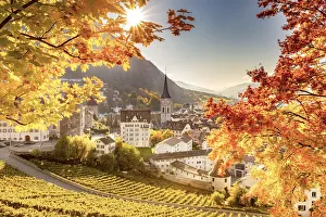 Old town of Chur in autumn. Chur, Canton of Graubunden, Switzerland Old town of Chur in autumn. Chur, Canton of Graubunden, Switzerland