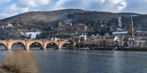 Old town of Heidelberg in winter alongside the Neckar river, Baden-Wurttemberg, Germany Old town of Heidelberg in winter alongside the Neckar river, Baden-Wurttemberg, Germany