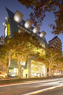 Omotesando Street at dusk, Harajuku, Tokyo, Japan Omotesando Street at dusk, Harajuku, Tokyo, Japan