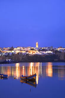 Rabat, Modern Capital and Historic City: a Shared Heritage Collection: Oudaia Kasbah and Coastline at Dusk, Rabat, Morocco, North Africa