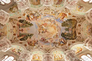 Painting on the ceiling of the Pilgrimage church of Steinhausen Painting on the ceiling of the Pilgrimage church of Steinhausen