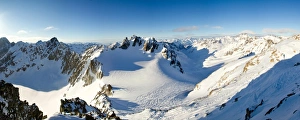 European Mountain Photography Prints: Panoramic view from summit of Hintere Jamspitze. Switzerland, Europe