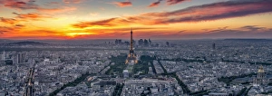Paris & Eiffel Tower at sunset, Paris, France Paris & Eiffel Tower at sunset, Paris, France