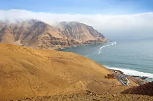 Peru, Lima, Morro Solar, Pacific Ocean Cliffs, Chorrillos District Peru, Lima, Morro Solar, Pacific Ocean Cliffs, Chorrillos District