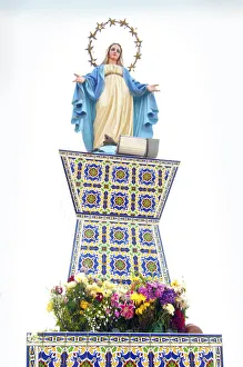 Peru, Lima, Santuario Virgen Del Morro Solar, Statue Of The Virgin Mary, Shrine, Morro Peru, Lima, Santuario Virgen Del Morro Solar, Statue Of The Virgin Mary, Shrine, Morro
