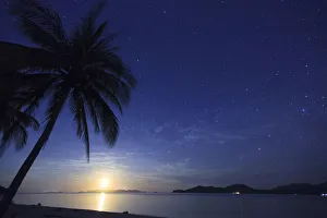 Philippines, Palawan, Daracoton Island, Milky Way and Beach Philippines, Palawan, Daracoton Island, Milky Way and Beach