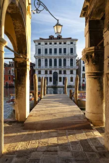 Pier on Grand Canal, Venice, Veneto, Italy, Europe Pier on Grand Canal, Venice, Veneto, Italy, Europe