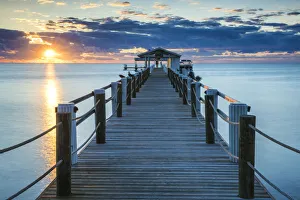 Pier at Sunrise, Islamorada, Florida Keys, USA Pier at Sunrise, Islamorada, Florida Keys, USA