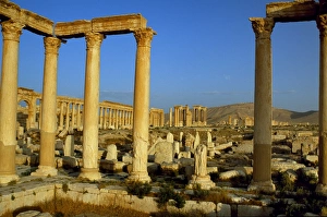 Pillars of the Great Colonnade stretch into Pillars of the Great Colonnade stretch into