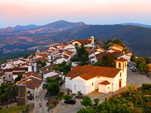 Portugal, Alentejo, Marvao, Medieval village at dusk Portugal, Alentejo, Marvao, Medieval village at dusk