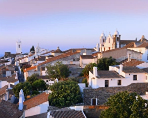 Portugal, Alentejo, Monsaraz, overview at dusk Portugal, Alentejo, Monsaraz, overview at dusk
