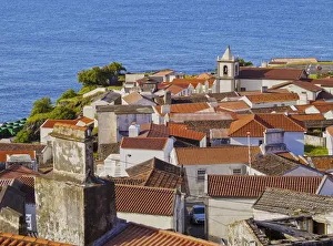 Portugal, Azores, Corvo, Vila do Corvo, Elevated view of the town Portugal, Azores, Corvo, Vila do Corvo, Elevated view of the town