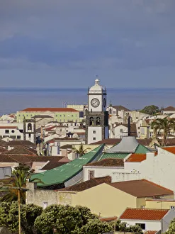 Portugal, Azores, Sao Miguel, Ponta Delgada, Elevated view of the Old Town Portugal, Azores, Sao Miguel, Ponta Delgada, Elevated view of the Old Town