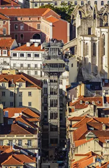 Portugal, Lisbon, View of the Santa Justa Lift Portugal, Lisbon, View of the Santa Justa Lift