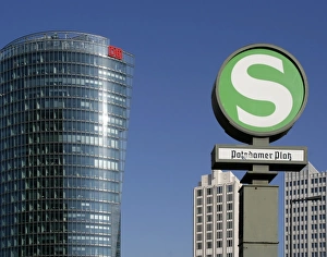 The Potsdamer Platz in Berlin with the Sony Center in the foreground. Germany The Potsdamer Platz in Berlin with the Sony Center in the foreground. Germany