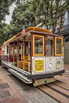 Powell and Market line cable car, San Francisco, California, USA Powell and Market line cable car, San Francisco, California, USA