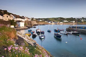 Pretty harbour and fishing boats at Coverack on the Lizard Peninsula, Cornwall, England Pretty harbour and fishing boats at Coverack on the Lizard Peninsula, Cornwall, England