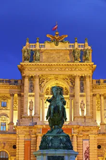 Prince Eugene Statue, Hofburg Palace Exterior, Vienna, Austria, Central Europe Prince Eugene Statue, Hofburg Palace Exterior, Vienna, Austria, Central Europe