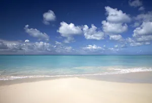 Caribbean Coastline Prints: Pristine White Sandy Beach, Barbuda, Caribbean, West Indies