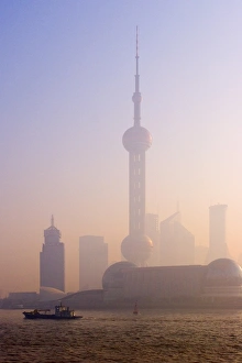 Pudong skyline across the Huangpu River, Shanghai, China Pudong skyline across the Huangpu River, Shanghai, China