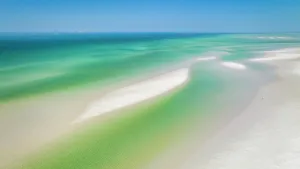 North American Coastal Scenery Prints: Beach patterns at low tide, Cape Cod, Brewster, Massachusetts, USA