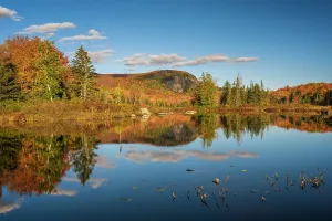 Green Mountains Landscape Prints: Sunset reflection on Turtlehead Pond, Green Mountains, Marshfield, Vermont, USA