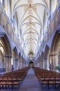 Prints of Interior of Wells Cathedral, Wells, Somerset, England, UK Well Prints: Print of Wells Cathedral Interior