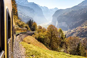 Print of the Lauterbrunnen to Wengen Railway
