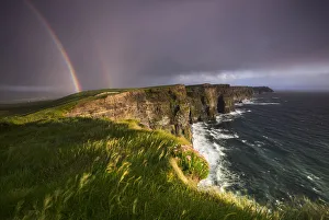 Cliffs Of Moher Prints: Rainbow Print at Cliffs of Moher, Doolin