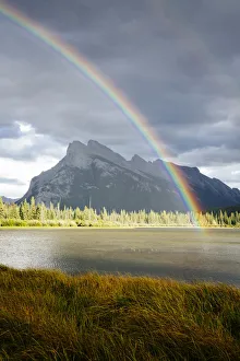 Rainbow at Vermillion Lakes, Banff National Park, Canadian Rockies, Canada Rainbow at Vermillion Lakes, Banff National Park, Canadian Rockies, Canada