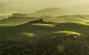 Rainy sunrise over the Siena countryside in spring, Crete Senesi, Tuscany, Italy Rainy sunrise over the Siena countryside in spring, Crete Senesi, Tuscany, Italy