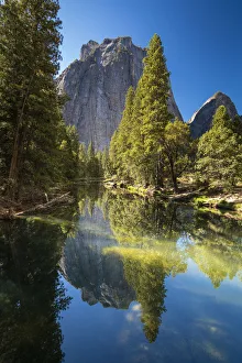 Yosemite National Park Print: Reflection in Merced River