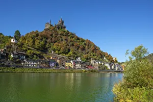 Reichsburg with river Mosel and Cochem, Mosel valley, Rhineland-Palatinate, Germany Reichsburg with river Mosel and Cochem, Mosel valley, Rhineland-Palatinate, Germany