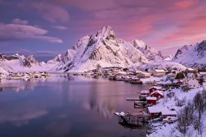 Reine at Sunrise, Lofoten Islands, Norway Reine at Sunrise, Lofoten Islands, Norway